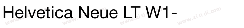 Helvetica Neue LT W1字体转换